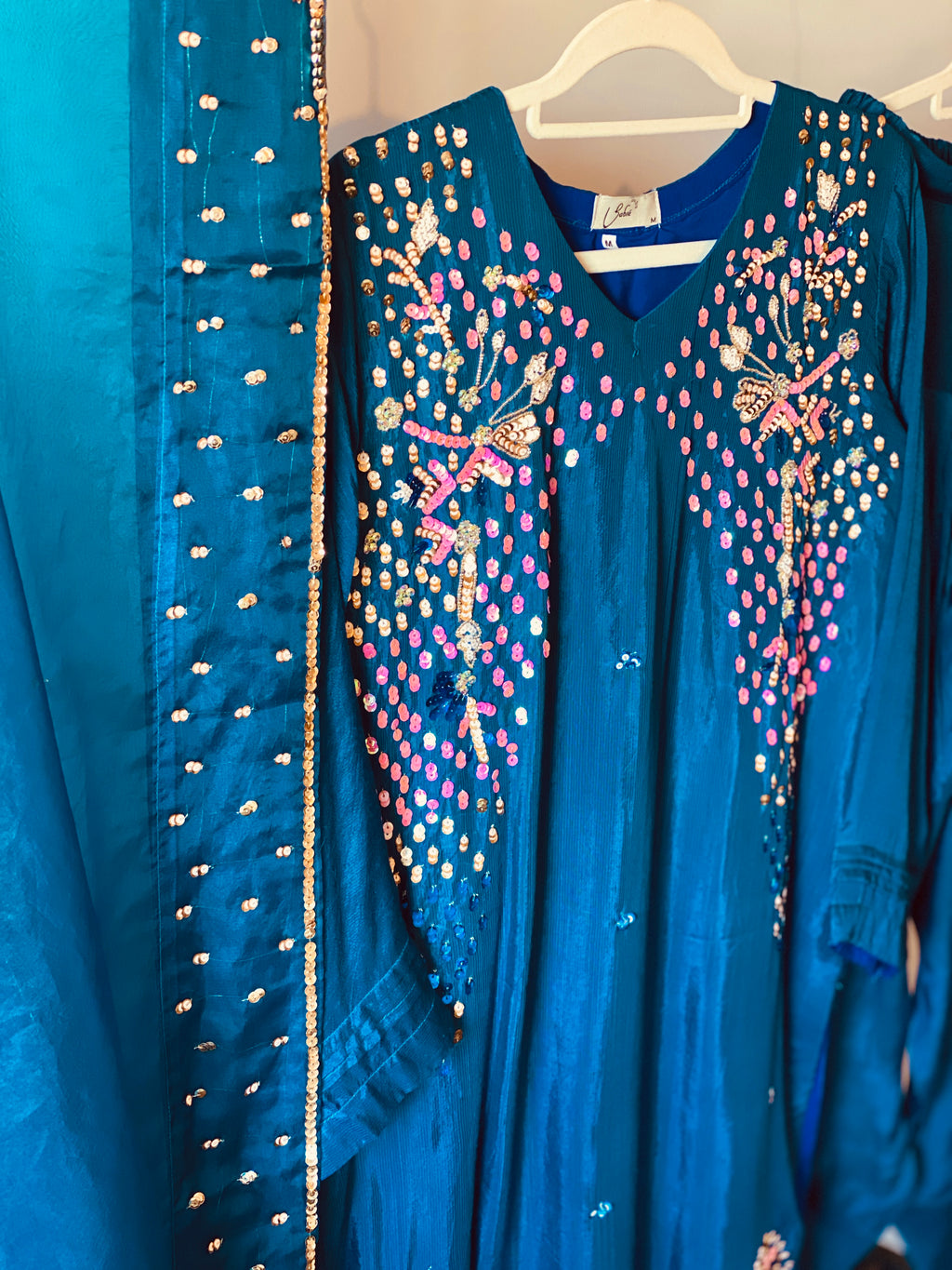 “Zarnoor” | Farshi Set with Organza Dupatta