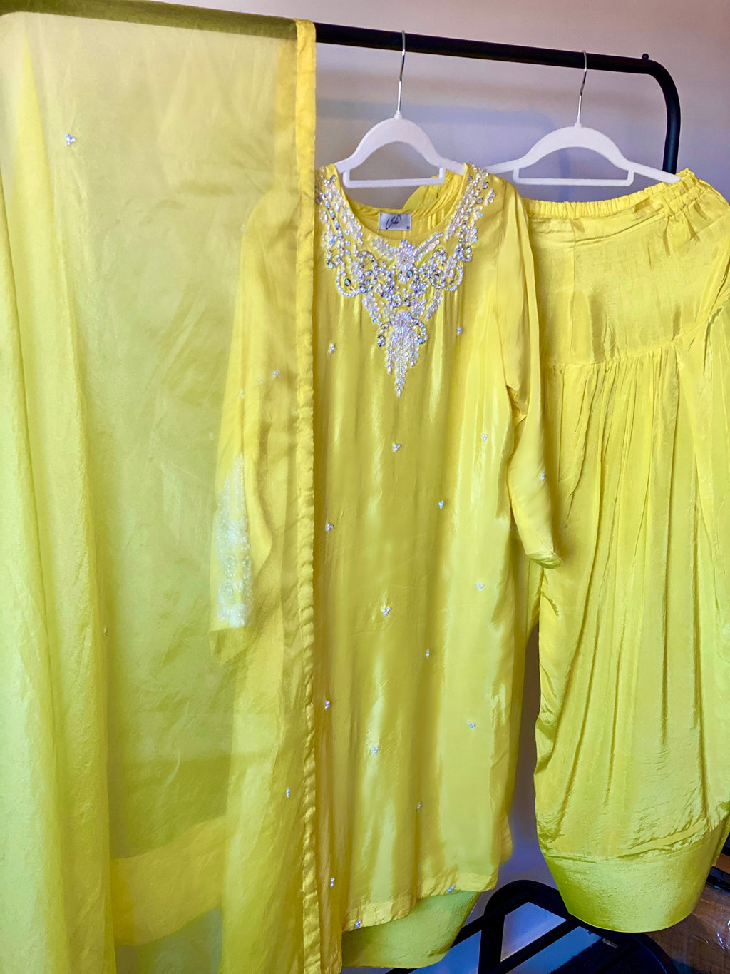 “Mehshar” | Farshi Set with Organza Dupatta