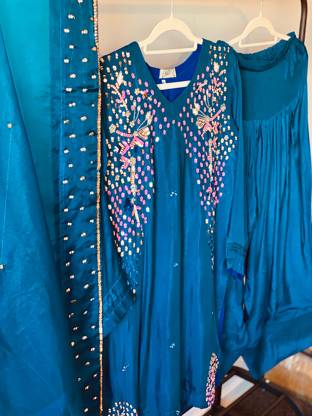 “Zarnoor” | Farshi Set with Organza Dupatta